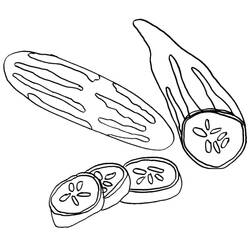 Dibujo para colorear: Pepino (Comida y Nutrición) #207528 - Dibujos para Colorear e Imprimir Gratis