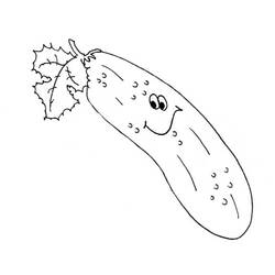 Dibujo para colorear: Pepino (Comida y Nutrición) #207532 - Dibujos para Colorear e Imprimir Gratis