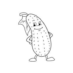 Dibujo para colorear: Pepino (Comida y Nutrición) #207536 - Dibujos para Colorear e Imprimir Gratis
