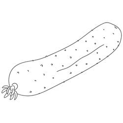 Dibujo para colorear: Pepino (Comida y Nutrición) #207537 - Dibujos para Colorear e Imprimir Gratis
