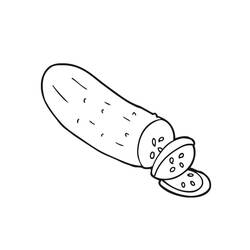 Dibujo para colorear: Pepino (Comida y Nutrición) #207538 - Dibujos para Colorear e Imprimir Gratis