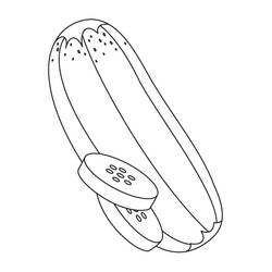 Dibujo para colorear: Pepino (Comida y Nutrición) #207539 - Dibujos para Colorear e Imprimir Gratis