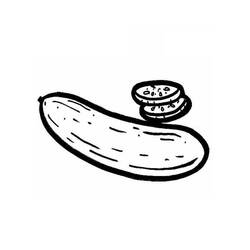 Dibujo para colorear: Pepino (Comida y Nutrición) #207544 - Dibujos para Colorear e Imprimir Gratis