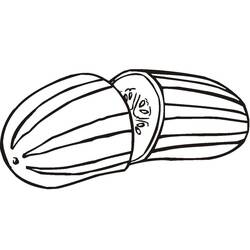 Dibujo para colorear: Pepino (Comida y Nutrición) #207545 - Dibujos para Colorear e Imprimir Gratis