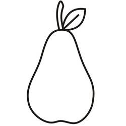 Dibujos para colorear: Pera - Dibujos para Colorear e Imprimir Gratis