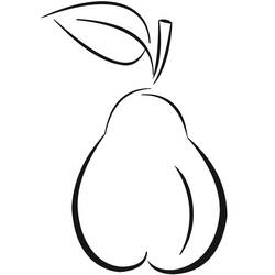 Dibujo para colorear: Pera (Comida y Nutrición) #203737 - Dibujos para Colorear e Imprimir Gratis