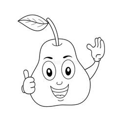 Dibujo para colorear: Pera (Comida y Nutrición) #203739 - Dibujos para Colorear e Imprimir Gratis