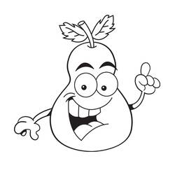 Dibujo para colorear: Pera (Comida y Nutrición) #203740 - Dibujos para Colorear e Imprimir Gratis