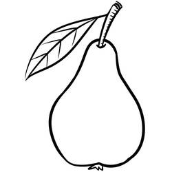 Dibujo para colorear: Pera (Comida y Nutrición) #203744 - Dibujos para Colorear e Imprimir Gratis
