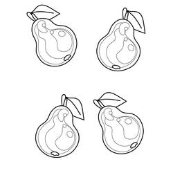 Dibujo para colorear: Pera (Comida y Nutrición) #203746 - Dibujos para Colorear e Imprimir Gratis