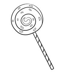 Dibujo para colorear: Piruleta (Comida y Nutrición) #213751 - Dibujos para Colorear e Imprimir Gratis