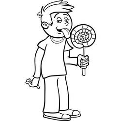 Dibujo para colorear: Piruleta (Comida y Nutrición) #213758 - Dibujos para Colorear e Imprimir Gratis