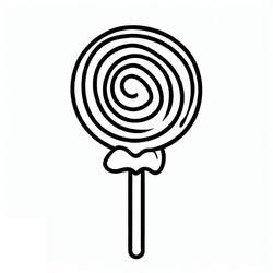 Dibujo para colorear: Piruleta (Comida y Nutrición) #213767 - Dibujos para Colorear e Imprimir Gratis