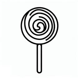 Dibujo para colorear: Piruleta (Comida y Nutrición) #213771 - Dibujos para Colorear e Imprimir Gratis