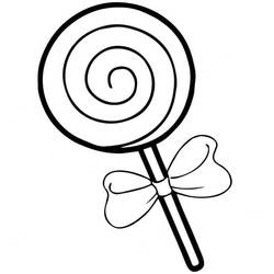 Dibujo para colorear: Piruleta (Comida y Nutrición) #213780 - Dibujos para Colorear e Imprimir Gratis
