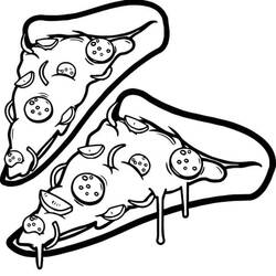 Dibujo para colorear: Pizza (Comida y Nutrición) #197386 - Dibujos para Colorear e Imprimir Gratis