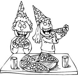 Dibujo para colorear: Pizza (Comida y Nutrición) #197387 - Dibujos para Colorear e Imprimir Gratis