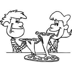 Dibujo para colorear: Pizza (Comida y Nutrición) #197388 - Dibujos para Colorear e Imprimir Gratis
