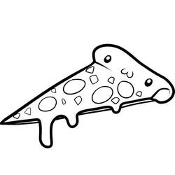 Dibujo para colorear: Pizza (Comida y Nutrición) #197389 - Dibujos para Colorear e Imprimir Gratis
