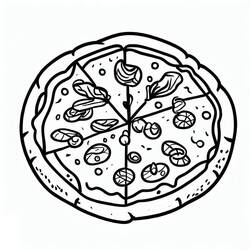 Dibujo para colorear: Pizza (Comida y Nutrición) #197390 - Dibujos para Colorear e Imprimir Gratis