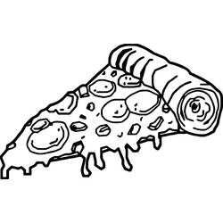 Dibujo para colorear: Pizza (Comida y Nutrición) #197391 - Dibujos para Colorear e Imprimir Gratis