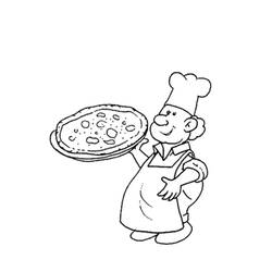 Dibujo para colorear: Pizza (Comida y Nutrición) #197392 - Dibujos para Colorear e Imprimir Gratis