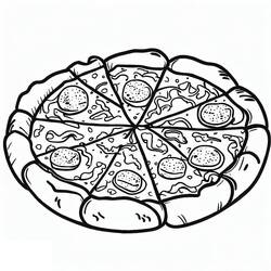 Dibujo para colorear: Pizza (Comida y Nutrición) #197393 - Dibujos para Colorear e Imprimir Gratis