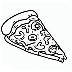 Dibujo para colorear: Pizza (Comida y Nutrición) #197394 - Dibujos para Colorear e Imprimir Gratis