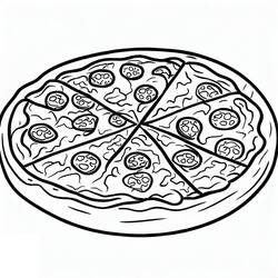 Dibujo para colorear: Pizza (Comida y Nutrición) #197395 - Dibujos para Colorear e Imprimir Gratis