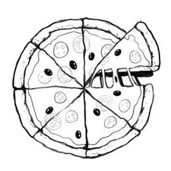Dibujo para colorear: Pizza (Comida y Nutrición) #197396 - Dibujos para Colorear e Imprimir Gratis