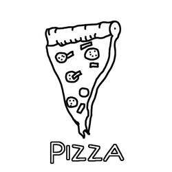 Dibujo para colorear: Pizza (Comida y Nutrición) #197397 - Dibujos para Colorear e Imprimir Gratis