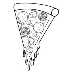 Dibujo para colorear: Pizza (Comida y Nutrición) #197400 - Dibujos para Colorear e Imprimir Gratis