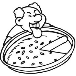 Dibujo para colorear: Pizza (Comida y Nutrición) #197402 - Dibujos para Colorear e Imprimir Gratis