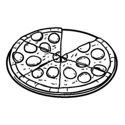 Dibujo para colorear: Pizza (Comida y Nutrición) #197403 - Dibujos para Colorear e Imprimir Gratis