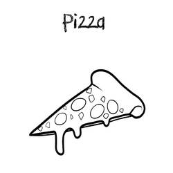Dibujo para colorear: Pizza (Comida y Nutrición) #197405 - Dibujos para Colorear e Imprimir Gratis