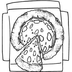 Dibujo para colorear: Pizza (Comida y Nutrición) #197409 - Dibujos para Colorear e Imprimir Gratis