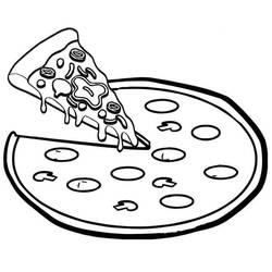 Dibujo para colorear: Pizza (Comida y Nutrición) #197412 - Dibujos para Colorear e Imprimir Gratis