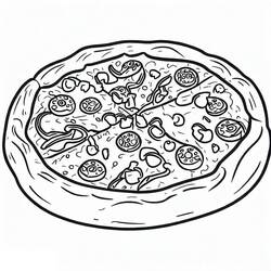 Dibujo para colorear: Pizza (Comida y Nutrición) #197418 - Dibujos para Colorear e Imprimir Gratis