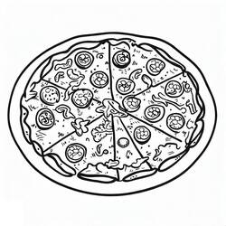 Dibujo para colorear: Pizza (Comida y Nutrición) #197422 - Dibujos para Colorear e Imprimir Gratis