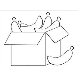 Dibujos para colorear: Plátano - Dibujos para Colorear e Imprimir Gratis