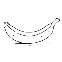 Dibujo para colorear: Plátano (Comida y Nutrición) #199022 - Dibujos para Colorear e Imprimir Gratis