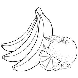 Dibujo para colorear: Plátano (Comida y Nutrición) #199025 - Dibujos para Colorear e Imprimir Gratis