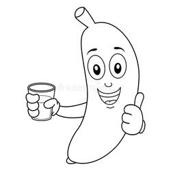 Dibujo para colorear: Plátano (Comida y Nutrición) #199027 - Dibujos para Colorear e Imprimir Gratis