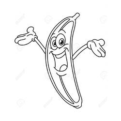 Dibujo para colorear: Plátano (Comida y Nutrición) #199035 - Dibujos para Colorear e Imprimir Gratis