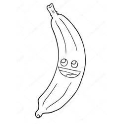 Dibujo para colorear: Plátano (Comida y Nutrición) #199037 - Dibujos para Colorear e Imprimir Gratis