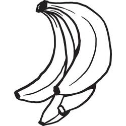 Dibujo para colorear: Plátano (Comida y Nutrición) #199039 - Dibujos para Colorear e Imprimir Gratis