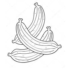 Dibujo para colorear: Plátano (Comida y Nutrición) #199044 - Dibujos para Colorear e Imprimir Gratis