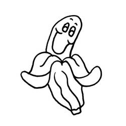 Dibujo para colorear: Plátano (Comida y Nutrición) #199047 - Dibujos para Colorear e Imprimir Gratis