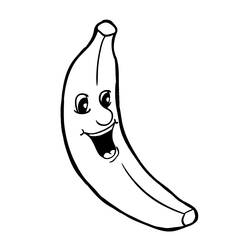 Dibujo para colorear: Plátano (Comida y Nutrición) #199048 - Dibujos para Colorear e Imprimir Gratis
