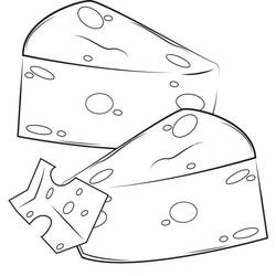 Dibujo para colorear: Queso (Comida y Nutrición) #217622 - Dibujos para Colorear e Imprimir Gratis
